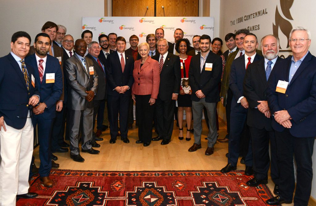Attendees at the 2017 Go Global reception, held at the Atlanta History Center