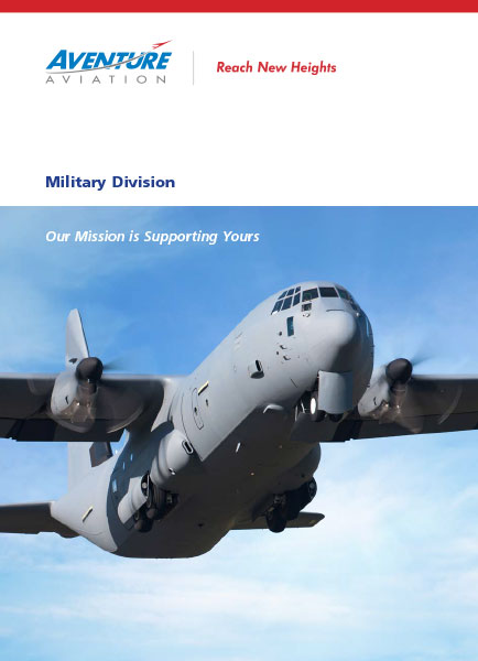 Aventure Aviation C-130 military brochure cover
