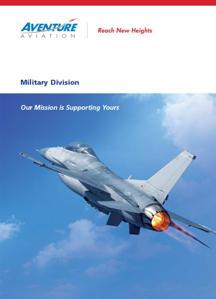 Aventure Aviation F-16 military brochure cover